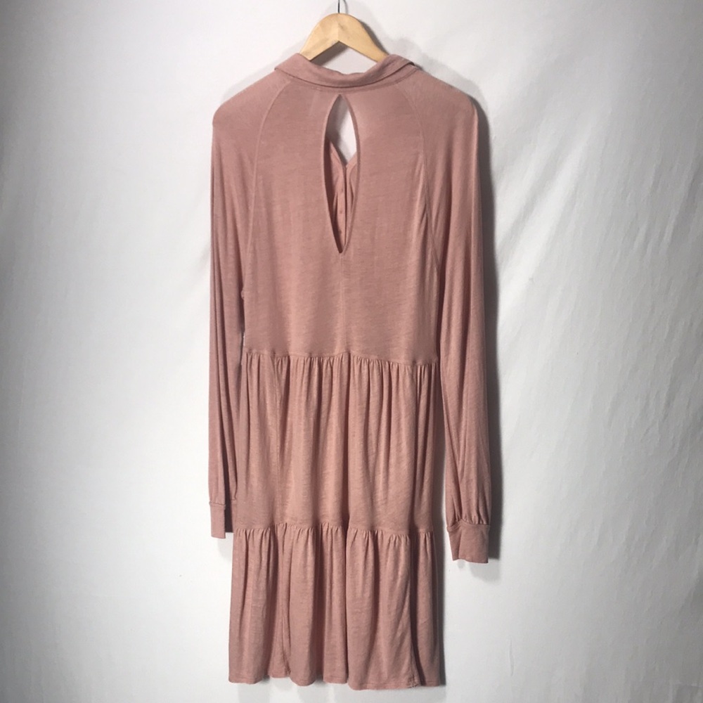 Free People Best Girl Tunic Tiered High Low Ruffles Keyhole Back Dress Medium - Picture 4 of 14